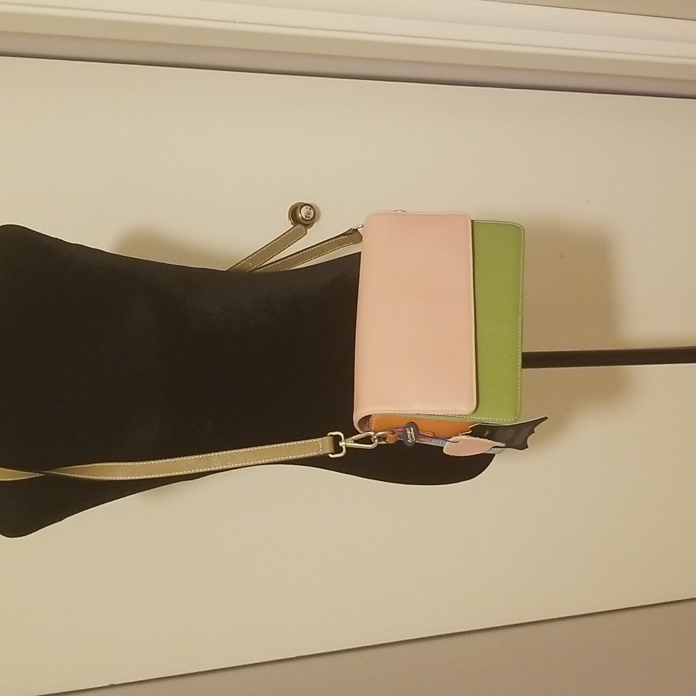 NWT AMERILEATHER GENUINE LUXURY LEATHER CROSSBODY PURSE
